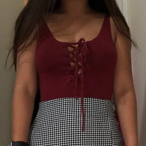 Lace up bodysuit
